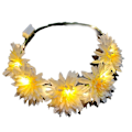 Miniatyrbilde 1 av 5: LED Blomsterkrone, Blomsterkrans Hodebånd Lysende LED Blomsterhodeplagg Blomsterhodebekledning shape2