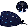 Miniatyrbillede 4 af 5: 2 stk. Acsergery Kirurgisk Operationshue Absorberende Lægehue Bouffant Operationshue Bomulds Beanie Hue Fisk Gave