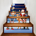 Miniatyrbillede 1 af 5: 3D Selvklæbende Trappetrin Stickers 39.3\"x 7\" X 6 Stk. Jule Trappe Sticker,b