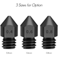 Miniatyrbillede 2 af 5: 3 stk. 0,4 mm hærdede stål dyser til 1,75 mm filament til Creality Ender 3 / CR-10 / CR-10S Pro/TEVO Tarantula Pro/TEVO Flash/Sapphire Pro