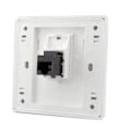 Miniatyrbilde 1 av 4: Hunn til Hunn Cat6 Gigabit Dobbel Pass Nettverk Veggkontakt Rj45 Lan Internett Frontplate Rett Strøm, 86x86mm (lanx1)