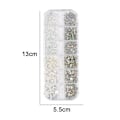 Miniatyrbild 2 av 5: Nagelkonst Rhinestones runda kristaller glas flatback för DIY smyckestillverkning style 2