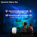 Miniatyrbild 3 av 5: Galaxyprojektor Stjärnprojektor med LED-nebulamoln 2-i-1 Himmelljusprojektor med fjärrkontroll 360-graders rotation för barn vuxna sovrum White