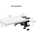 Miniatyrbillede 5 af 5: Computer arm Støttebeslag, Egnet til kontorborde, Robust musearmstøtte, Computerbordforlænger, Egnet til hjem og kontor