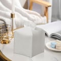 Miniatyrbild 4 av 4: Servettlådeöverdrag, fyrkantig dekorativ PU-läder servettlådehållare modern servettbehållare ansiktspappersorganisatör dispenser för badrum,