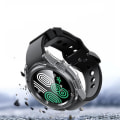 Miniatyrbilde 3 av 5: Anti-kollisjon Matt Klokkeveske For Samsung Galaxy Watch6 44mm, PC Hul Beskyttelsesramme Apricot