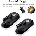 Miniatyrbilde 4 av 5: Blinklys, 1 par dynamiske sideblinklys flytende sidemarkeringslys erstatning for V-W T5