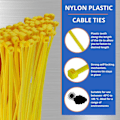 Miniatyrbilde 5 av 5: Små lilla kabelbinder, 100 mm x 2,5 mm, bulkpakke med 1000, 4\" Premium nylon Yellow 200mmx4.8mm