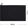 Miniatyrbilde 3 av 5: Canvas Glidelåsposer, tomme Sminkeposer DIY Håndverksposer Penal 12 pack