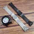 Miniatyrbillede 5 af 5: 26 mm metalurrembånd til Garmin Tactix 7 Pro/Fenix 7X/6X Pro, udskiftningsarmbånd med spænde
