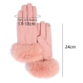 Miniatyrbilde 2 av 5: Vinterhansker med berøringsskjerm for teksting, varme forede hansker for kaldt vær grapefruit powder