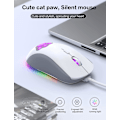 Miniatyrbilde 2 av 5: Katt Pot Rgb Gaming Mus, Stille Optisk Datamus Usb Kablet Med 6 Justerbare Dpi Opp Til 7200, Rgb Belysning, 6 Programmerbare Knapper For Windows/vi