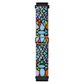 Miniatyrbillede 3 af 3: Nylon Urrem til Coros Pace 2/Apex 42mm, 20mm Mønstret Justerbar Flettet Løkke Rem Geometric Rainbow