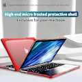 Pikkukuva 5 / 5: PC-läppärikotelo jalustalla MacBook Air 13\" A1932/A2179/A2337 -malleille, Suojaava kannettavan tietokoneen suojus Red