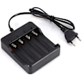 Miniatyrbillede 1 af 5: 4 Slots Batterioplader Til 18650 Lithium Genopladeligt Batteri EU Stik
