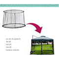 Miniatyrbild 5 av 5: Myggnät för 15 fot dubbelsidigt uteplats paraply nät dubbla blixtlås vattenrör botten används och för uteplats Gazebo Pop Up Canopy10x10 utbytbart