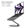 Miniatyrbillede 5 af 5: STOYOBE Laptop Stand Foldbar Notebook Computer Støtteholder Aluminium Legering Roterbar Pad Support