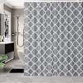 Miniatyrbillede 1 af 5: Bruseforhæng, Badeværelsesforhæng med 12 Kroge, Vandtæt Polyester Grey Geometric