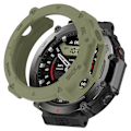 Miniatyrbild 1 av 5: Anti-Scratch Watch Housing Case för Amazfit T-Rex Ultra A2142, TPU Cover Quick Release Hollow Case Jungle Green