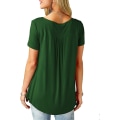 Miniatyrbillede 3 af 4: Dame Skjorter Flæse Løs Knap Tunic Toppe Til Kvinder Green A L