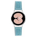 Miniatyrbillede 2 af 5: Justerbar udskiftningsurrem i læder til Samsung Galaxy Watch4 Classic 42/46mm/ Active 40/44mm Blue