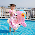 Miniatyrbild 4 av 4: Barnuppblåsbar pool flytring simring säte båt baby flygplansdesign style3
