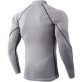 Miniatyrbillede 5 af 5: Herre 2-pak Base Layers Toppe. Langærmet Træningstrøje Løbetrøje Trænings T-shirts Til Yetsye Mænd