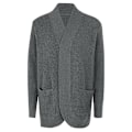 Miniatyrbild 5 av 5: Dam långärmad öppen framsida casual lös mjuk stickad kofta ytterkläder Light Grey XLarge