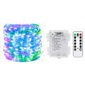 Miniatyrbillede 1 af 5: 20 meter 200 LED Fe Lys Kæde, batteridrevet med fjernbetjening til soveværelse, gårdhave, have multicolor