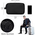 Miniatyrbild 2 av 6: Toalettsats för Män, Vattentät Stor Tvålväsk Shaving Dopp Kit, Vattentät Kosmetisk Black