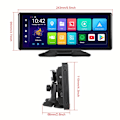 Miniatyrbild 4 av 5: Bilvideospelare för Android-system 10.26\" HD-skärm med stöd för Carplay & Android Auto, GPS, WiFi, DVR-inspelning
