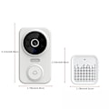 Miniatyrbillede 5 af 5: 1 sæt, (indbygget batteri) Smart video dørklokke, Smart Home trådløs intercom videokamera med klokke, understøtter tovejslyd