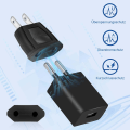 Miniatyrbilde 4 av 5: Sett med 4 Europeiske Amerikanske Reiseadaptere - Europeisk Reisepluggadapter - Europeisk Reiseadapter i Amerika, Canada, Mexico