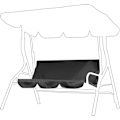 Miniatyrbillede 1 af 5: Gyngepudebetræk, 190T Polyester Taffeta Verandagyngepuder, Tre Sæders Udskiftningspuder til Havegynger til 3-Sæders Gyngesæder (150x50x10cm)