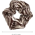Pikkukuva 2 / 5: Leopardikuvioiset hiusdonitsit, eläinkuvioiset donitsit, 3 kpl poninhäntäpidikkeitä Brown Zebra