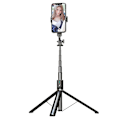 Miniatyrbillede 5 af 5: 1,8 m Bærbar Selfie Stick i Aluminiumlegering Udtrækkeligt Tripod Stativ 360° Roterende Telefonholder