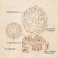 Miniatyrbillede 4 af 5: 3D Træpuslespil Globus Model - Selvmonteret Tellurion Byggelegetøj - 567 stk. Overdimensioneret Mekanisk Stil Gavesæt - Alder 14+ til Drenge, Piger, Voksne