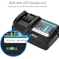 Miniatyrbillede 3 af 5: 10.8V~12V Lithium Batterioplader til Makita, DC10WD DC10SB DC10WC BL1015 BL1016 BL1021B BL1041B Oplader Udskiftning til Makita Sort
