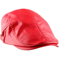 Pikkukuva 1 / 3: Lierihattu miehille. PU-nahkainen Newsboy Lakki Cabbie Ivy Gatsby Baretti Hattu Autoiluun Red