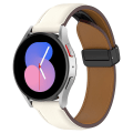 Miniatyrbillede 4 af 5: 20mm Læder Foldespænde Urrem til Samsung Galaxy Watch6 40mm 44mm/Watch6 Classic 43mm 47mm Beige