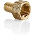 Pikkukuva 2 / 4: Massiivimessingistä valmistettu letkuliitin, jossa on piikit ja BSP-naaraskierre. Lampi/allas/letkuputken adapterit 14 mm - 1/2\" BSP-kierre