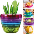 Miniatyrbild 1 av 5: Fruktverktyg Äppelskärare Fruktsallad Kiwi Skalare Citrus Tomat Citronpress 10i1 Blomkruka Design Köksredskap Köksredskap