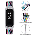 Miniatyrbillede 3 af 5: Udskiftningsurrem til Xiaomi Mi Band 7, nylonflettet elastisk justerbar løkke Style 9
