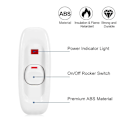 Miniatyrbilde 4 av 5: Ledningsbryter med vippe for lampe, ledningsbryter, lampebryter, inline av/på-bryter, 2 stk. 250V 10A inline av/på bordlampe ledningsbryter
