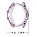 Miniatyrbild 5 av 5: För Garmin Case 265 TPU watch Anti-kollision ihålig skyddsram Transparent Orange
