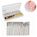Miniatyrbild 1 av 5: Nagelborrbitsset för akrylnaglar, professionellt diamantborrbitsset med låda, elektrisk manikyrfil för nagelborrmaskin Package A