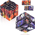 Miniatyrbillede 1 af 5: HUOGUO 2 Pak Halloween Fidget Infinity Cube Figet Figetget Figit Stress Sensorisk Cube Legetøj Spil Gave til Voksen Barn Pige Dreng