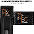Miniatyrbilde 5 av 5: Lii-100 Mini Multifunksjonell USB Batterilader med Varmeavledning 1.2V / 3.7V / 3V / 3.85V