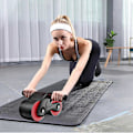 Miniatyrbillede 4 af 5: Ab Roller Træningsudstyr Automatisk Tilbagespring Abdominal Hjul AB Roller Core Træningsudstyr ABs Roller Hjul Gym Tilbehør Træning Hjemme Red