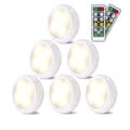 Led-skåpsbelysning med rörelsesensor, dimbar under skåp och bänkbelysning magnet fastklistrad för sovrum kök (6-pack)